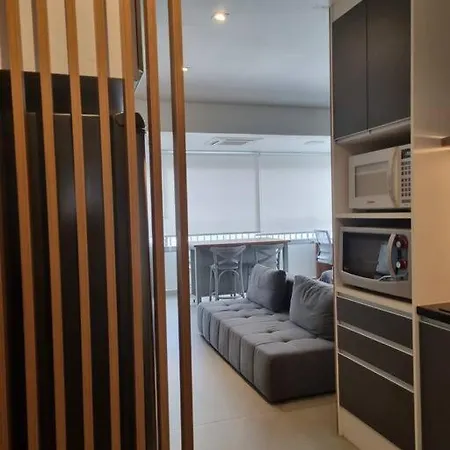 Studio Mobiliado, Com Garagem, 50M Metro Brooklin, Proximo Shopping Morumbi Em Sp Sao Paulo Exterior photo