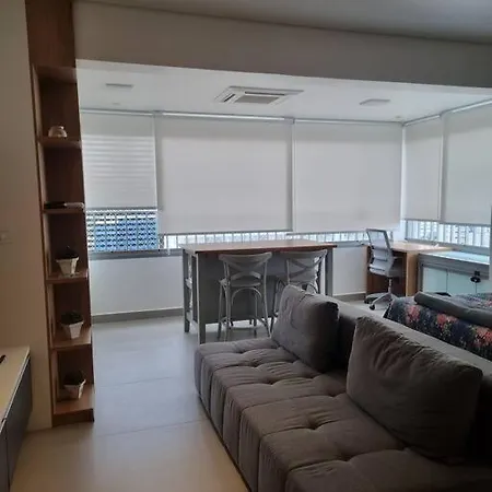 Studio Mobiliado, Com Garagem, 50M Metro Brooklin, Proximo Shopping Morumbi Em Sp Sao Paulo Exterior photo